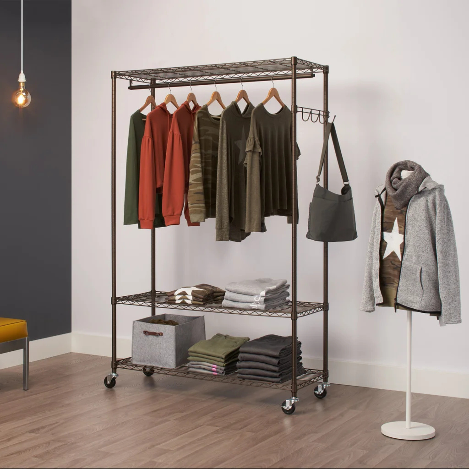 TRINITY - Porte-Vêtements Mobile *Boite Ouverte*-MOBILE-GARMENT-RACK-COSTCO-1311350
