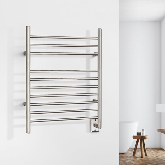 WARMLYYOURS - Chauffe-Serviette à 10 Barres Infinity *Boite Ouverte*-TOWEL-HEATER-BARS-COSTCO-TW-F10BS-HW-brushed-nickel-brossé