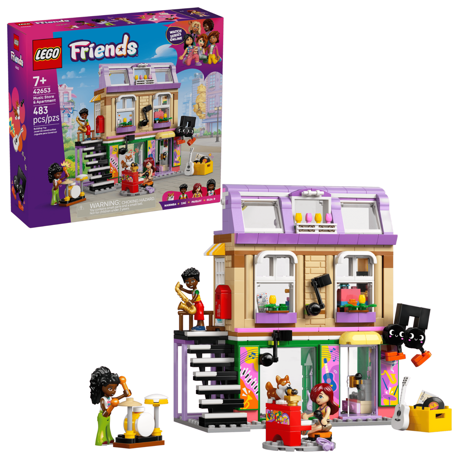 LEGO - Le Magasin de Musique et l'Appartement Friends *Boite Endommagée*-music-store&-apartment-costco-42653-2642653