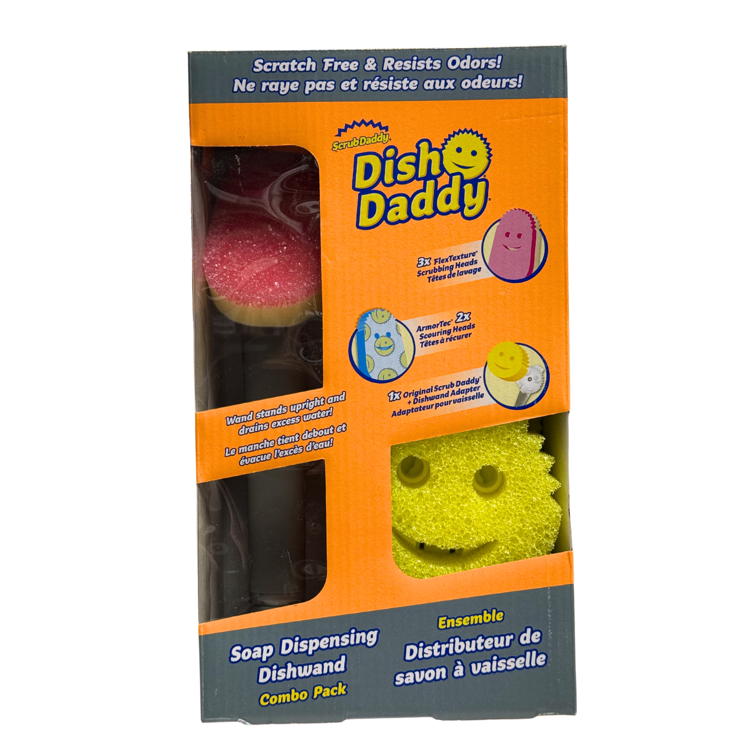 SCRUB DADDY - Ensemble Distributeur de Savon à Vaisselle Dish Daddy-soap-dispensing-dishwand-costco-1819218