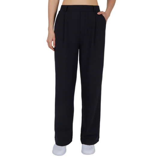REFLEX - Pantalon Plissé en Tricot pour Femme-KNIT-PLEADED-TROUSER-PANT-COSTCO-1908930-NOIR-BLACK