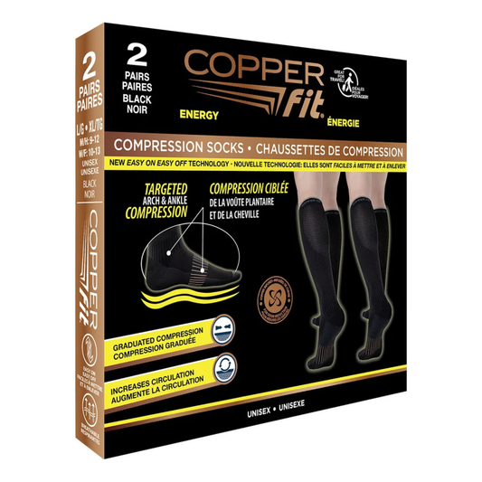 COPPER FIT - 2 Paires de Chaussettes de Compression Unisexe-compression-socks-pack-costco-unisex-1480440