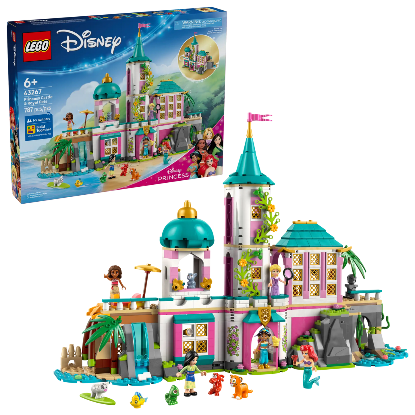 LEGO - Le Château des Princesses et les Animaux Royaux Disney 43267-princess-castle-&-royal-pets-costco