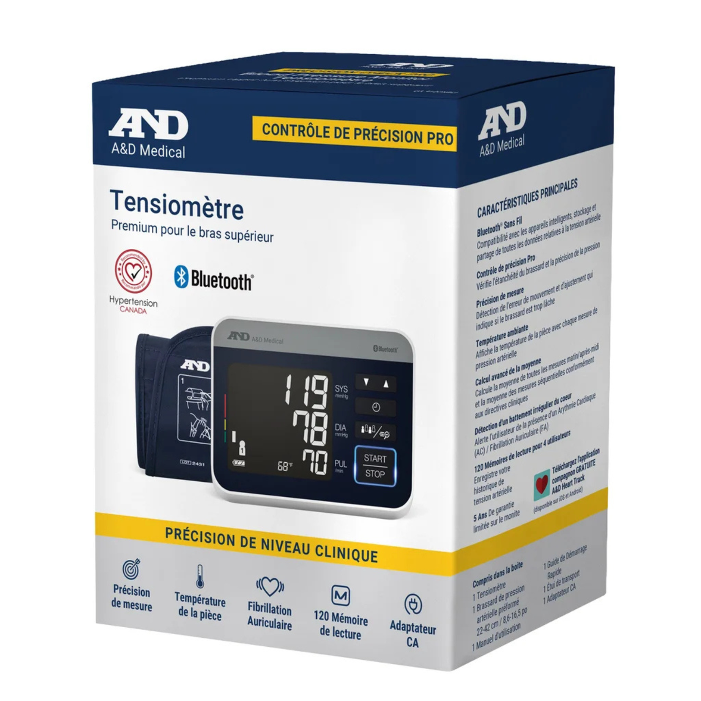 A&D MEDICAL - Tensiomètre Precision Check Pro *Boite Ouverte*-blood-pressure-monitor-costco-2003704