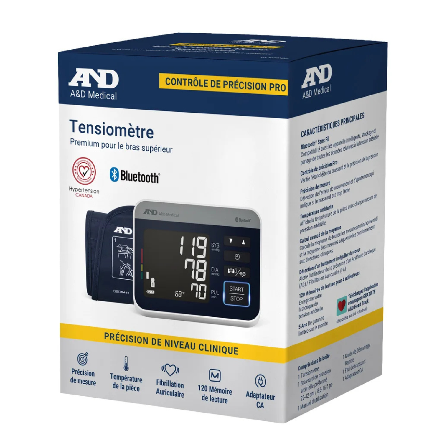 A&D MEDICAL - Tensiomètre Precision Check Pro *Boite Ouverte*-blood-pressure-monitor-costco-2003704