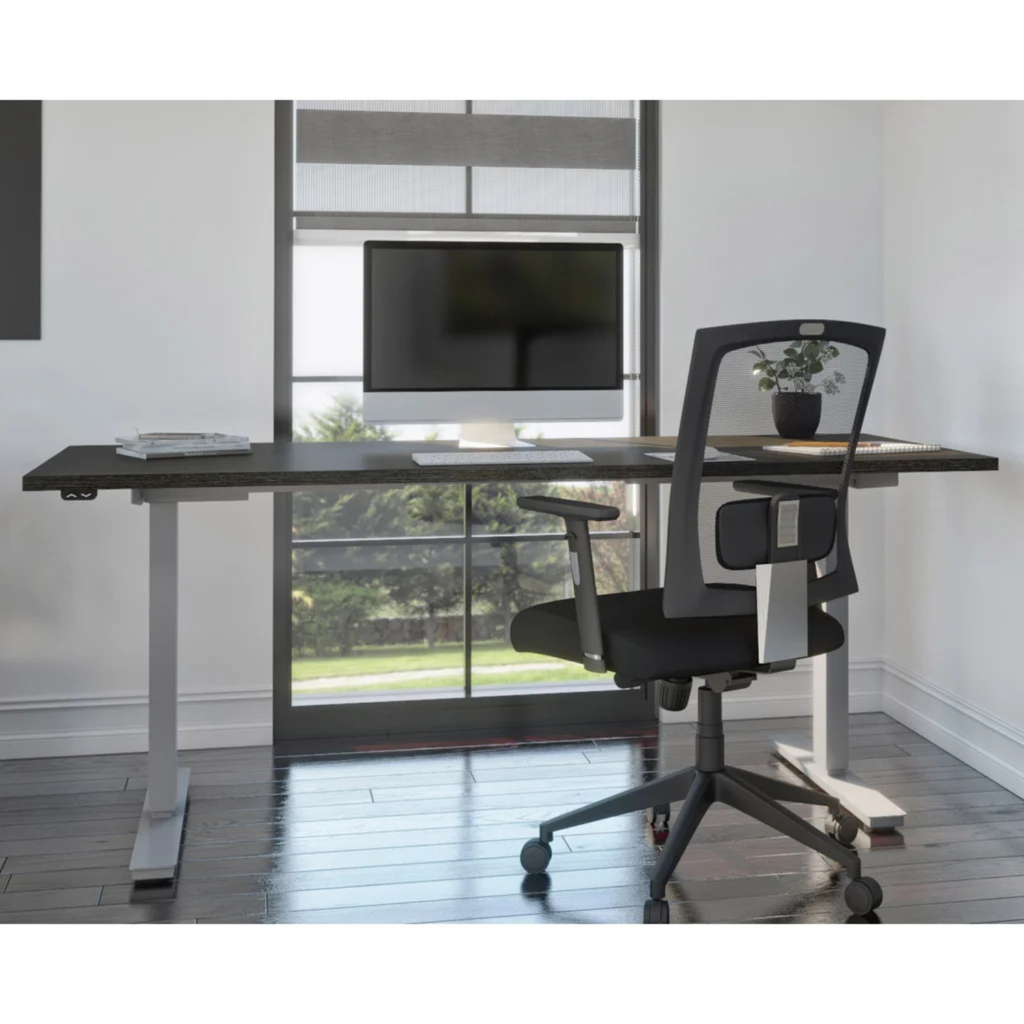 BESTAR - Bureau de 72 po à Hauteur Réglable Upstand-DESK-ADJUSTABLE-IN-COSTCO-1411619-GRIS-GREY