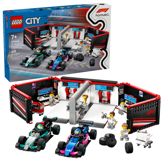 LEGO - Le Garage de F1 et les Voitures Mercedes-AMG et Alpine City 60444-&-costco-2560444