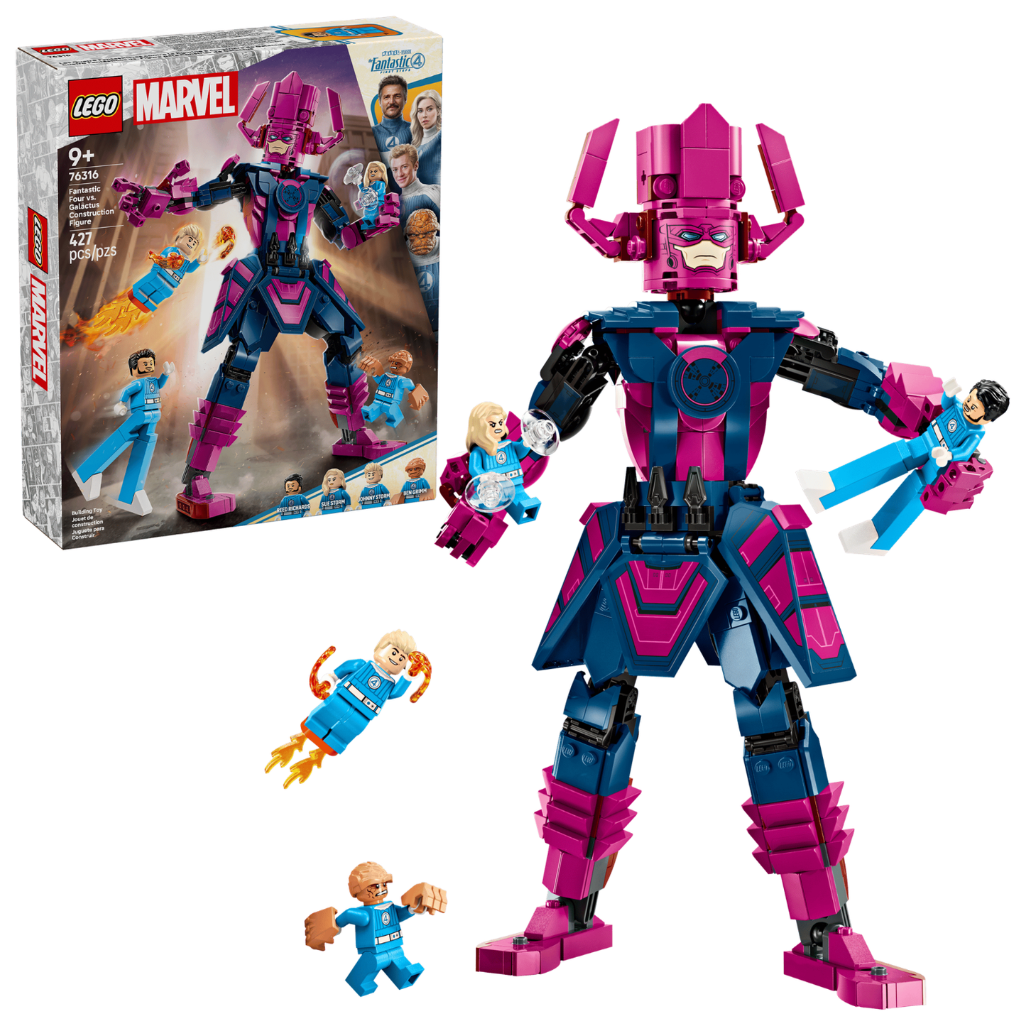 LEGO - Les Quatre Fantastiques Contre la Figurine à Construire de Galactus Marvel *Boite Endommagée*-fantastic-four-vs-galactus-construction-figure-costco-76316-2576316
