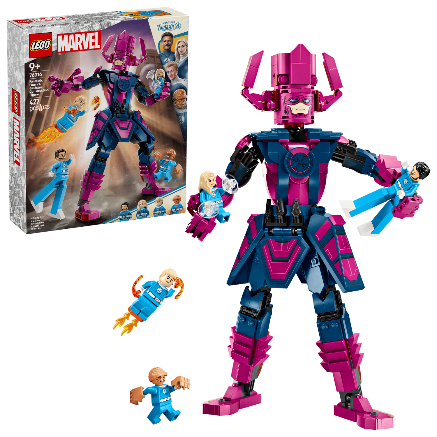 LEGO - Les Quatre Fantastiques Contre la Figurine à Construire de Galactus Marvel *Boite Endommagée*-fantastic-four-vs-galactus-construction-figure-costco-76316-2576316