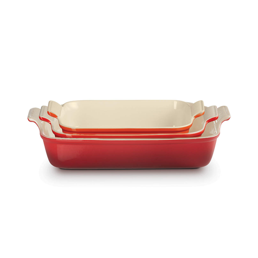 LE CREUSET - Ensemble de 3 Plats Rectangulaires en Céramique-set-of-3-rectangular-dishes-costco-2