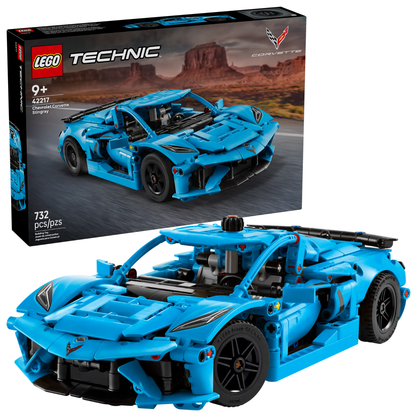 LEGO - Chevrolet Corvette Stingray Bleue Technic 42217 *Boite Endommagée*-costco-2542217-blue
