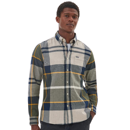 BARBOUR - Chemise Tartan Ajustée pour Homme Dunoon-tailored-shirt-costco-green-vert-1822403