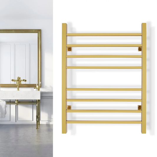 WARMLYYOURS - Chauffe-Serviette à 8 Barres Sierra *Boite Ouverte*-towel-heater-bars-costco-1851256-or-doré-gold