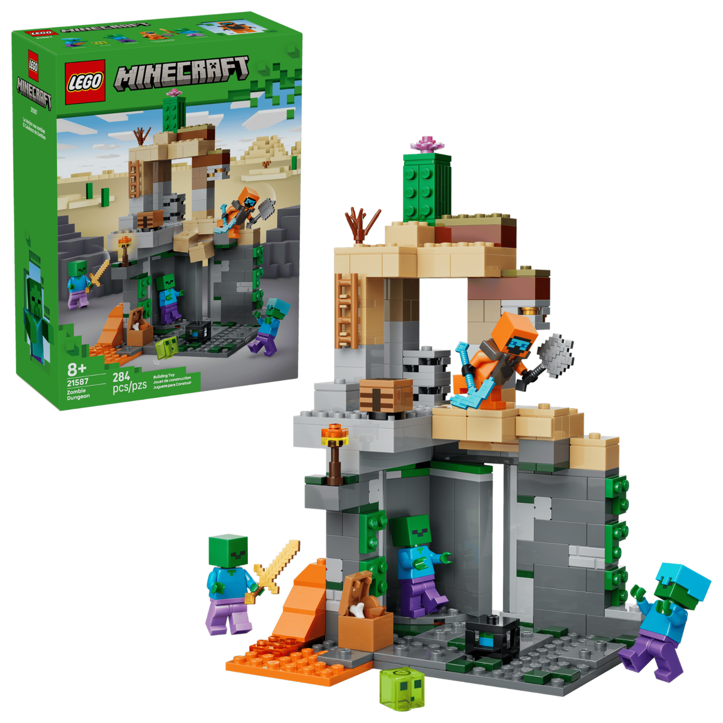 LEGO - Le Donjon aux Zombies Minecraft 21587 *Boite Endommagée*-zombie-dungeon-costco