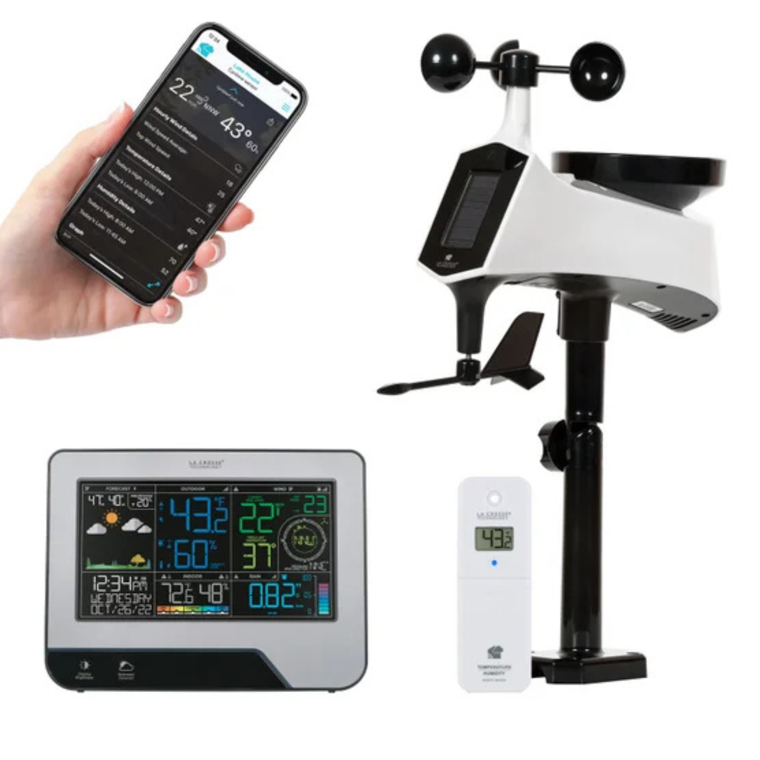 LA CROSSE TECHNOLOGY - Station Météo Professionnelle Sans Fil Wi-Fi *Boite Ouverte*-wireless-professional-weather-costco-2008165-2