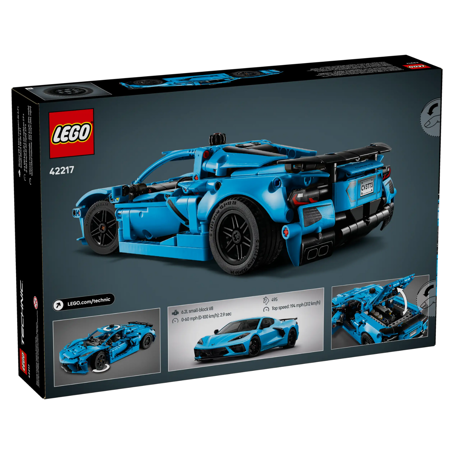 LEGO - Chevrolet Corvette Stingray Bleue Technic 42217 *Boite Endommagée*-costco-2542217-blue-2
