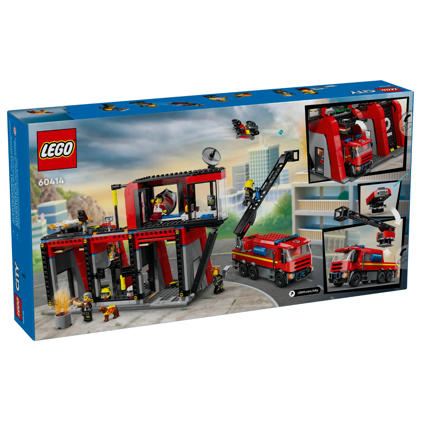 LEGO - La Caserne et le Camion de Pompiers CITY 60414-fire-station-truck-and-2