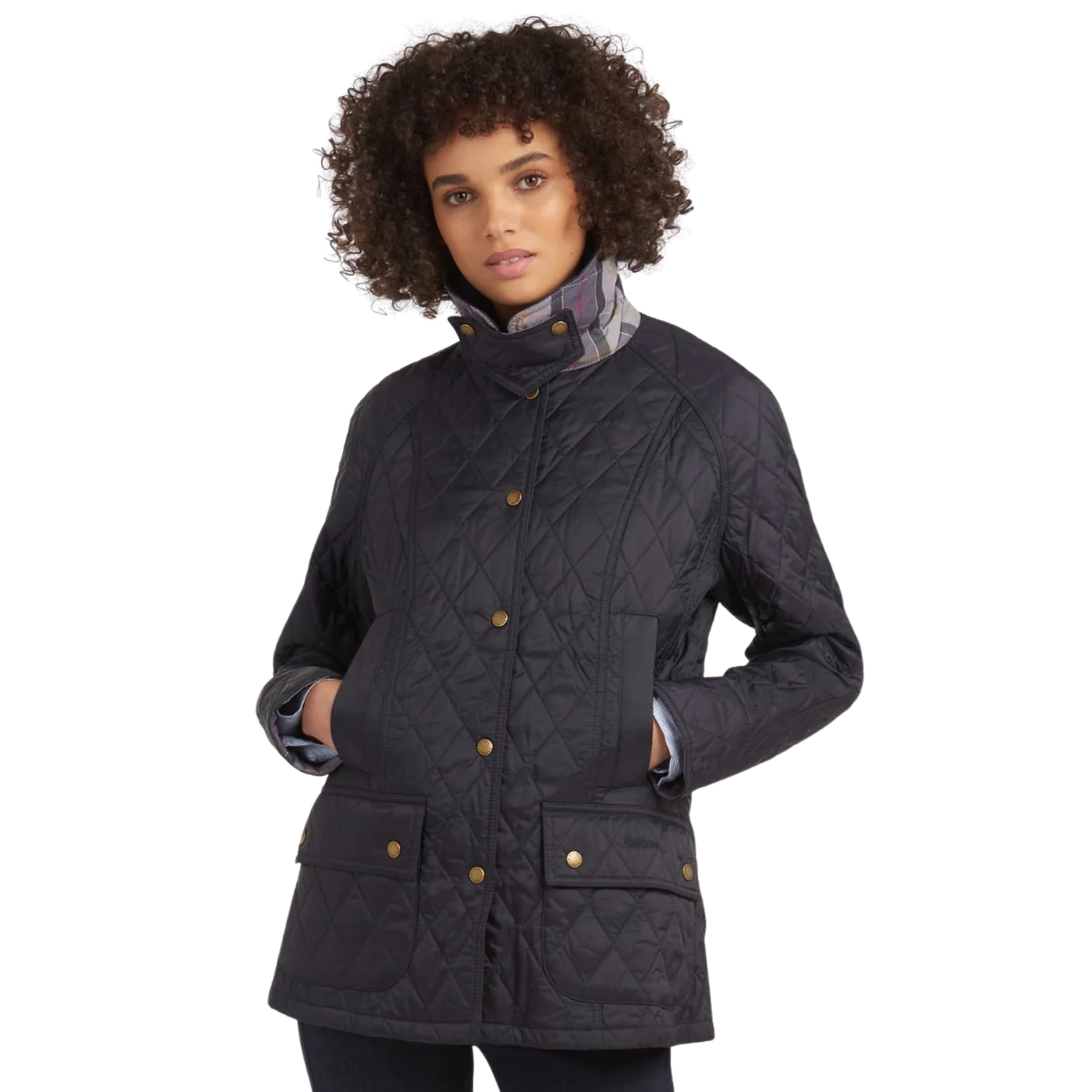 BARBOUR - Veste Matelassée Beadnell pour Femme-women's-quilted-jacket-costco-navy-bleu-marin-2