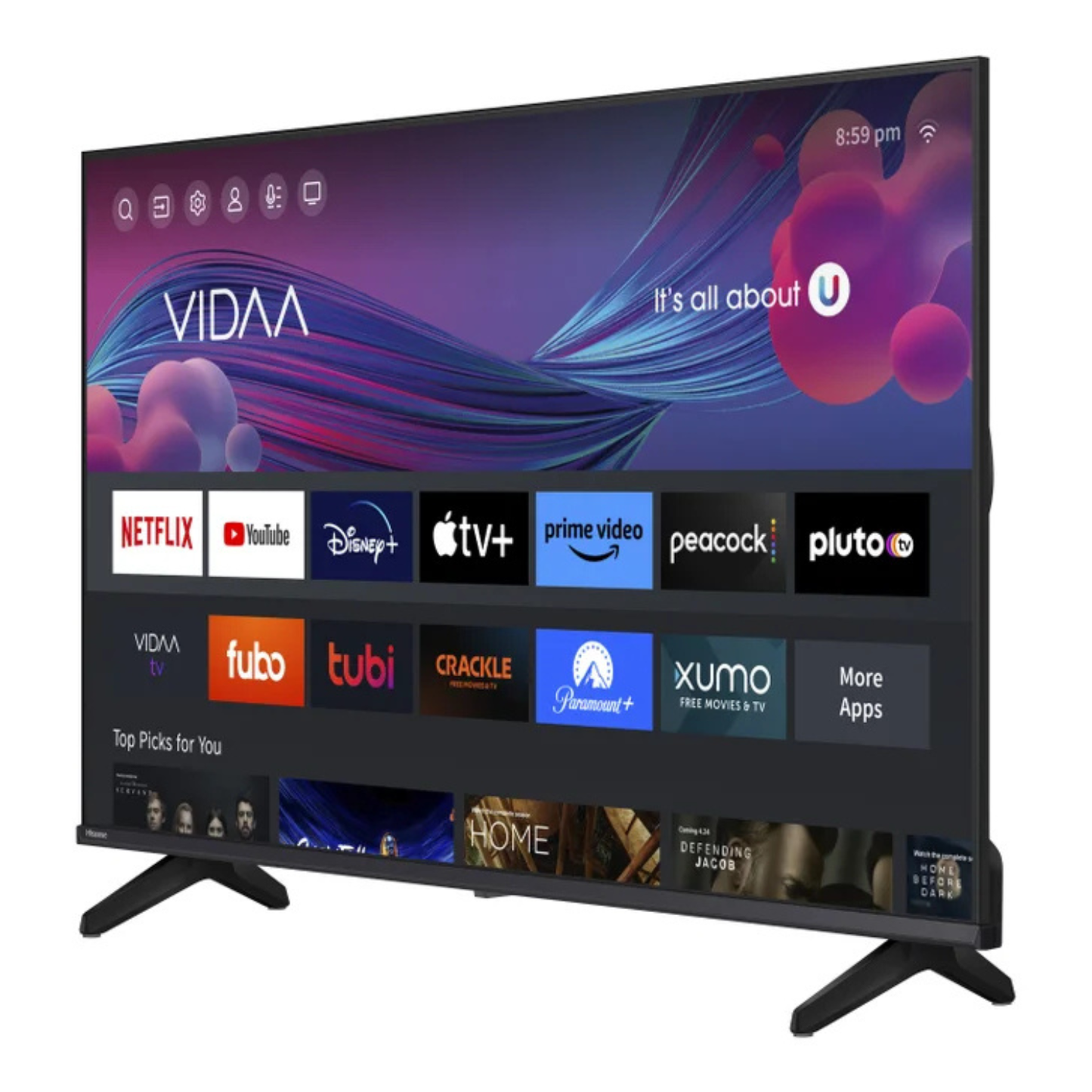 HISENSE - Téléviseur Intelligent VIDAA DEL HD 720p A4NV de 32 po *Boite Ouverte*-smart-tv-costco-32a4nv-8786032-2