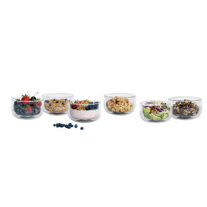 HENCKELS - Ensemble de 6 Bols en Verre à Double Paroi-piece-double-wall-glass-bowl-costco-1834639-2