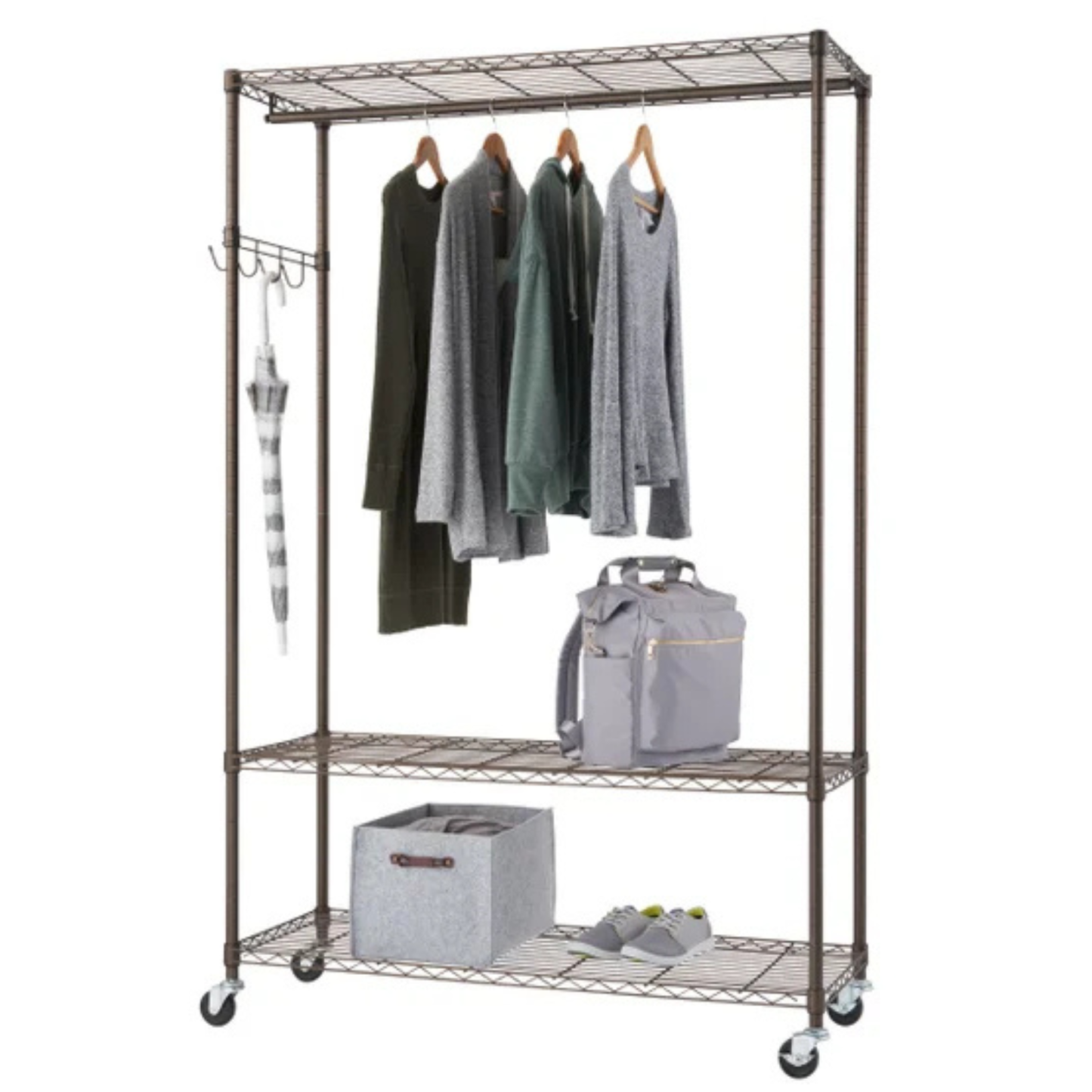 TRINITY - Porte-Vêtements Mobile *Boite Ouverte*-MOBILE-GARMENT-RACK-COSTCO-1311350-2