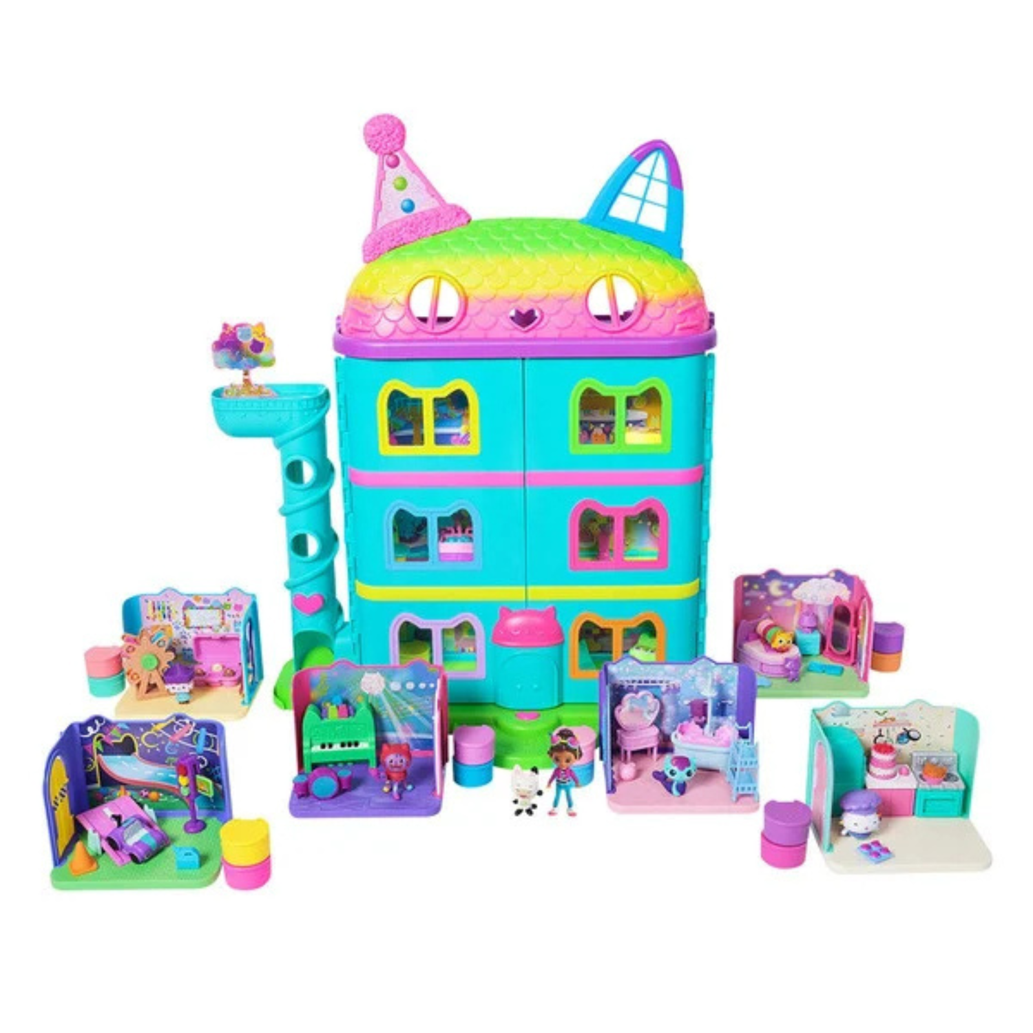 GABBY'S DOLLHOUSE - Gabby's Celebration Dollhouse + Deluxe Rooms GABBY'S DOLLHOUSE - Gabby's Celebration Dollhouse + Deluxe Rooms