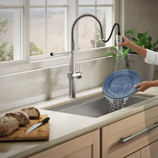 KOHLER - Robinet d'Évier Semi-Professionnel de Cuisine Rétractable Haku-semi-professional-pull-down-kitchen-faucet-costco-1806370-stainless-steel-acier-inoxydable-2