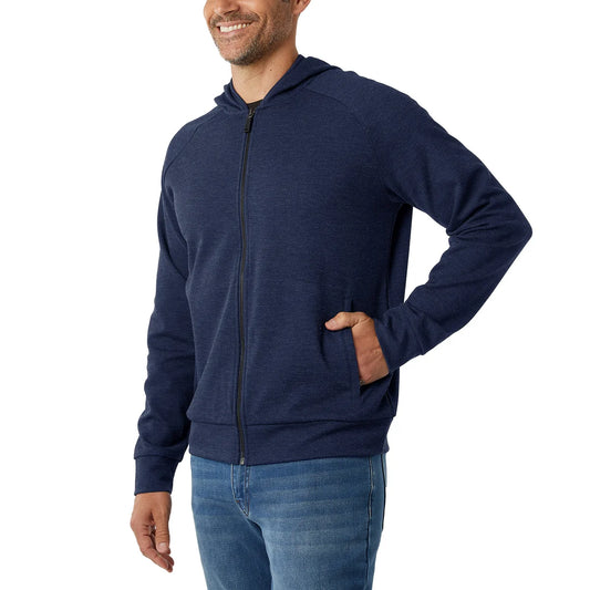 32 DEGREES - Veste à Capuchon à Fermeture à Glissière Pour Homme-Mens-Full-Zip-Hoodie-bleu-blue-1987356- 1929555