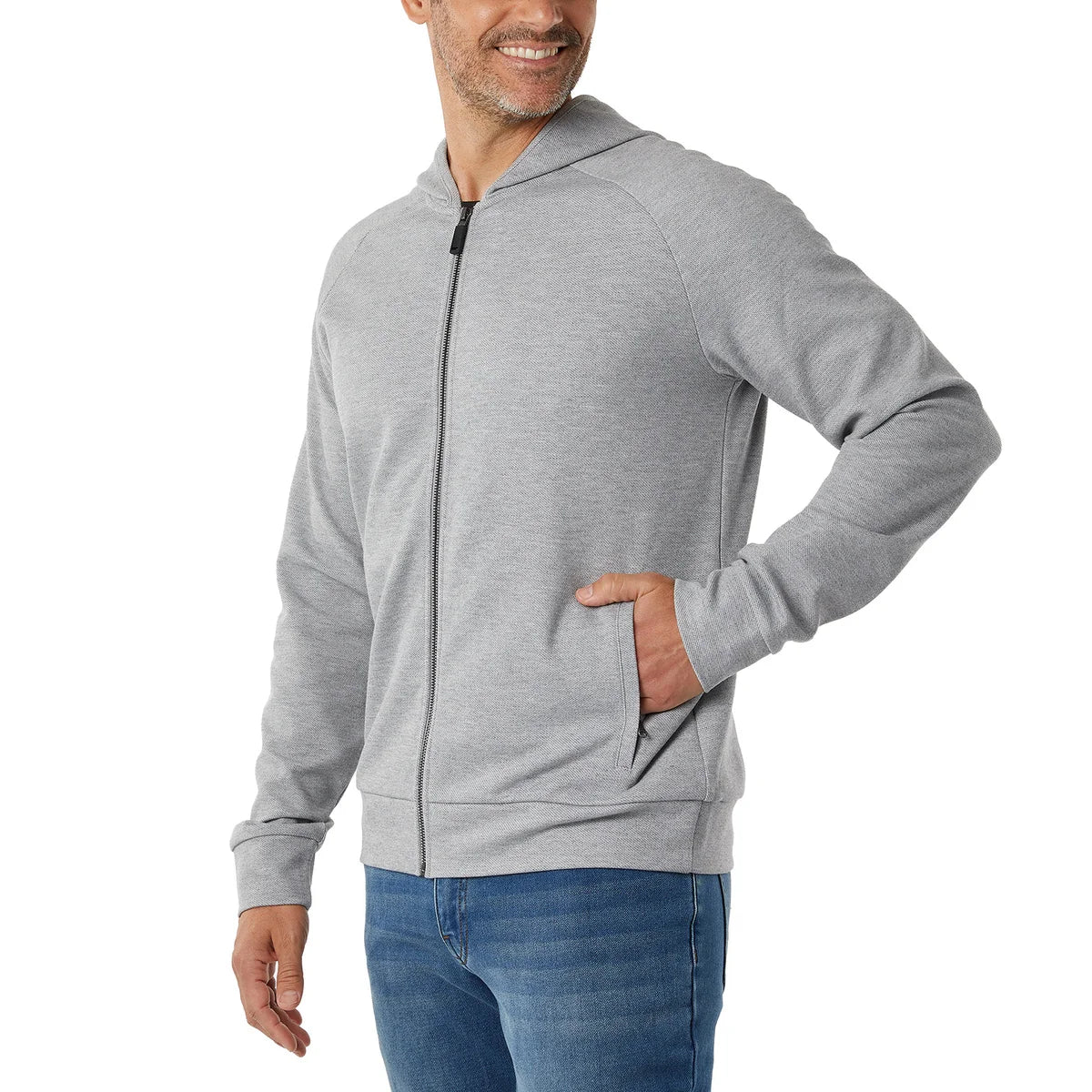 32 DEGREES - Veste à Capuchon à Fermeture à Glissière Pour Homme-Mens-Full-Zip-Hoodie-gris-grey-1987359-1929554