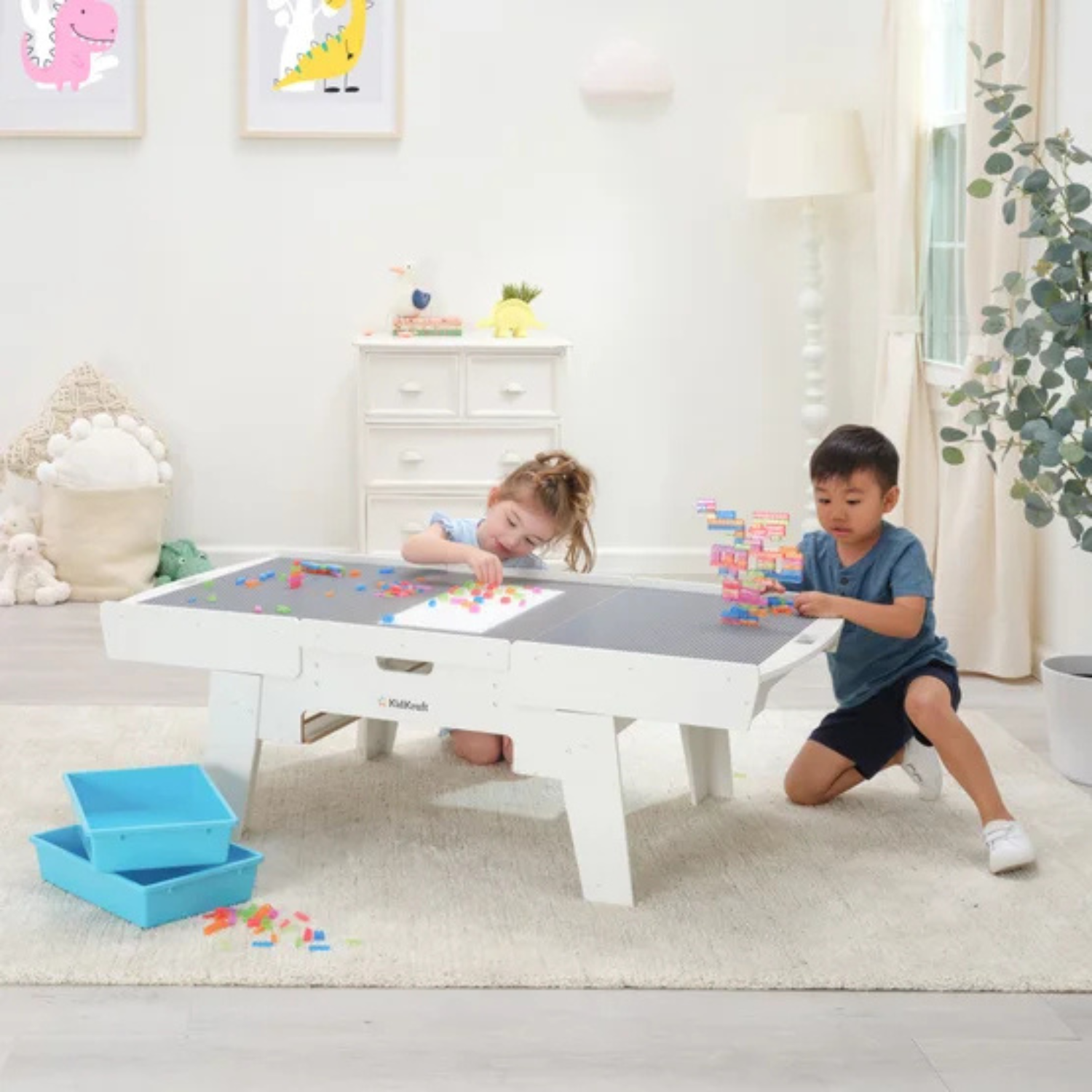 KIDKRAFT - Table d'Activité Lumineuse Building Bricks Play N Glow-light-up-table-activity-costco-178502-3