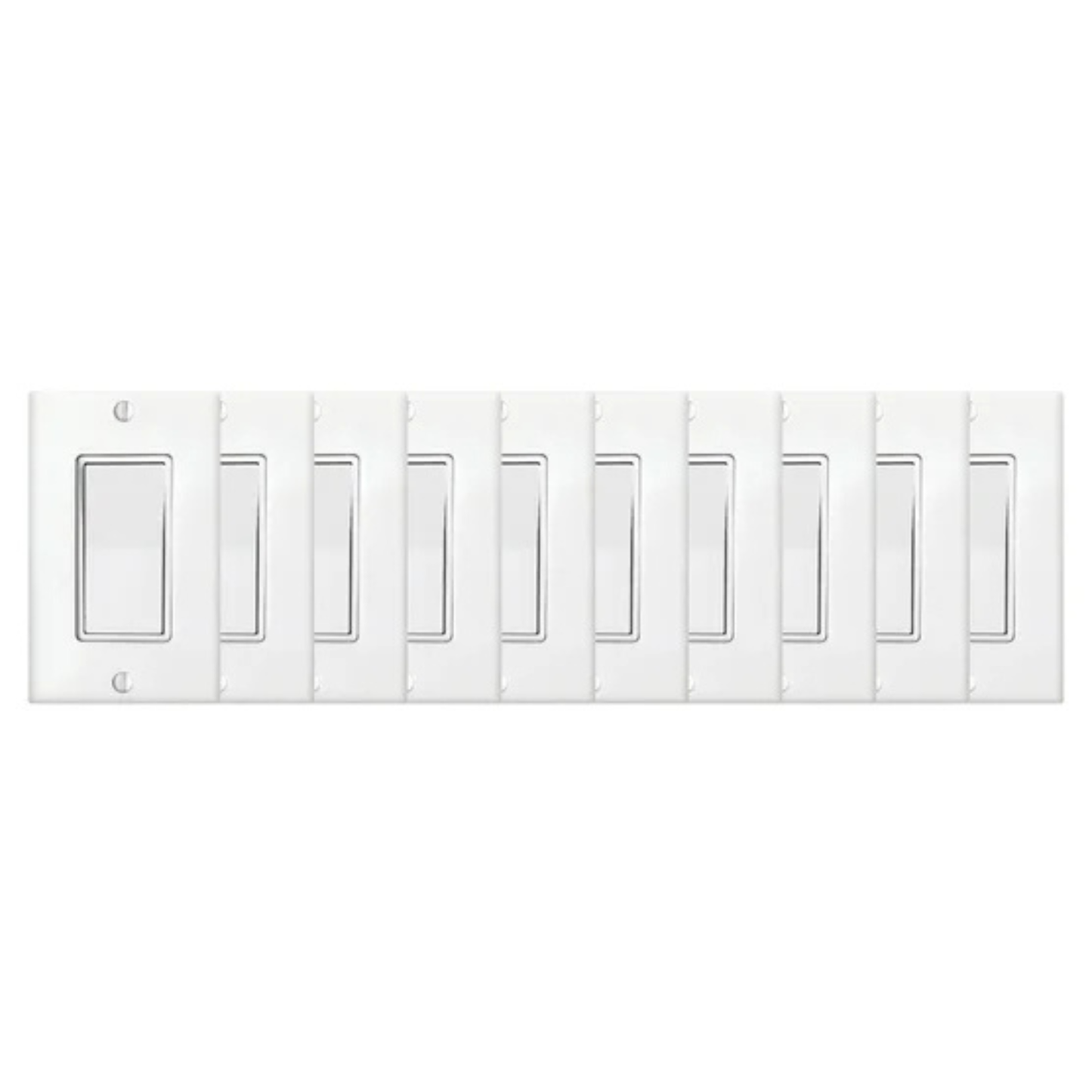 XTRICITY - Paquet de 10 Interrupteurs avec Plaque Murale Décorative-pack-switch-decorative-wall-paste-costco-1846756-3