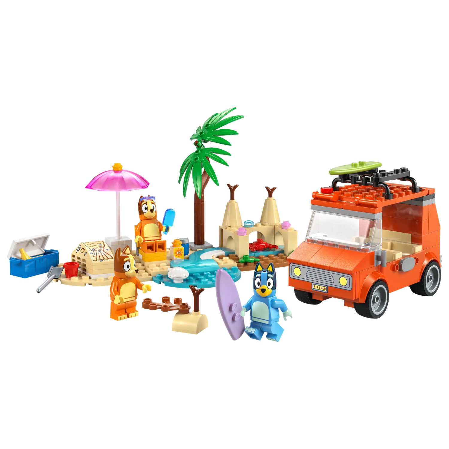 LEGO - L'Escapade à la Plage de la Famille de Bluey 11202-beach-&-family-car-trip-costco-4