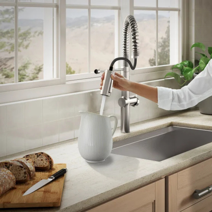 KOHLER - Robinet d'Évier Semi-Professionnel de Cuisine Rétractable Haku-semi-professional-pull-down-kitchen-faucet-costco-1806370-stainless-steel-acier-inoxydable-3