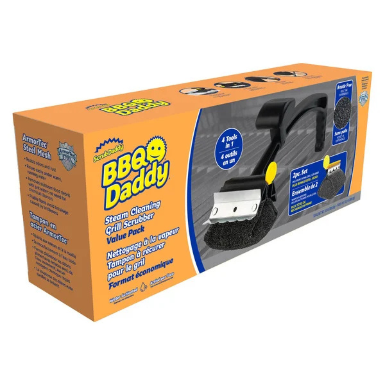 SCRUB DADDY - Ensemble Économique pour un Nettoyage à la Vapeur du Grill BBQ Daddy-steam-cleaning-grill-scrubber-value-pack-costco-3