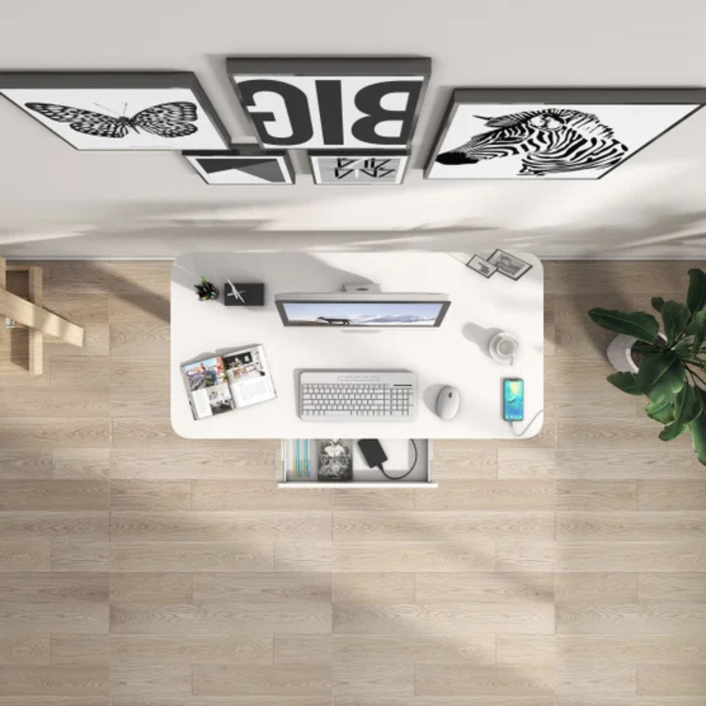 MOTIONWISE - Bureau Assis-Debout à Hauteur Réglable *Boite Ouverte*-height-adjustable-desk- costco-1500577-SDG48W-3