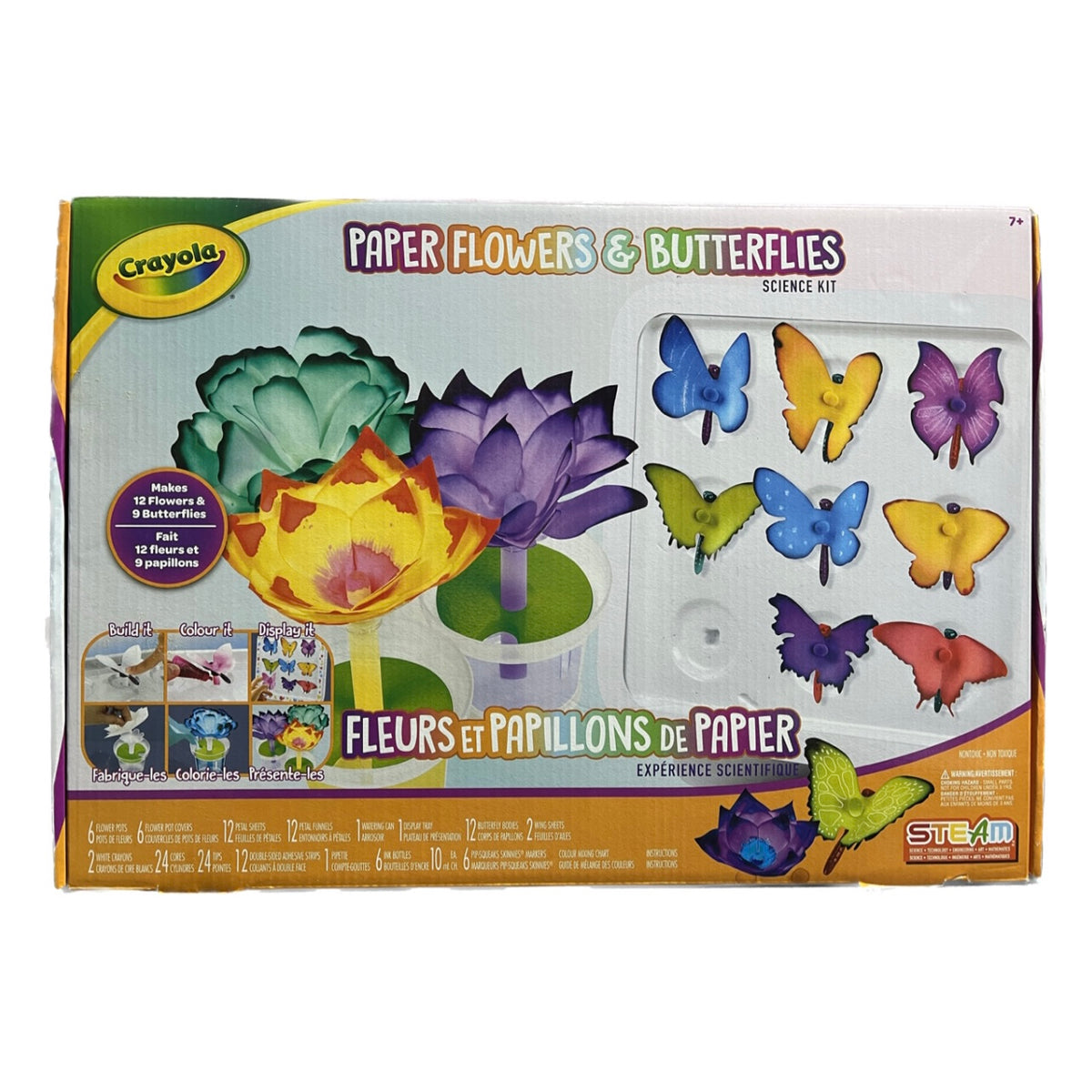 Steam Paper Science CRAYOLA - Steam Paper Flowers and Butterflies Science Experiment Kit ...