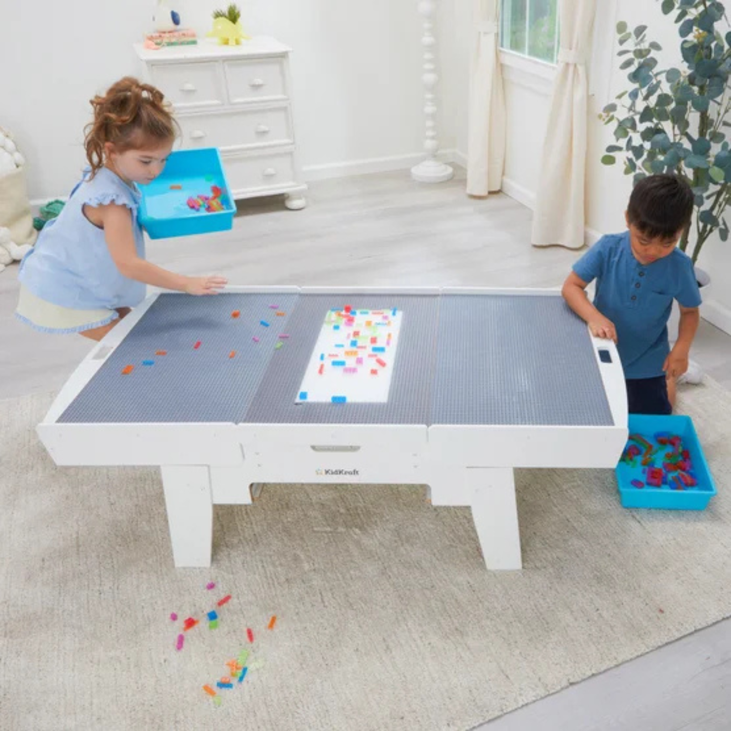 KIDKRAFT - Table d'Activité Lumineuse Building Bricks Play N Glow-light-up-table-activity-costco-178502-4