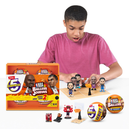 ZURU - Paquet de 4 Balles Surprises Joueurs NBA Série 2