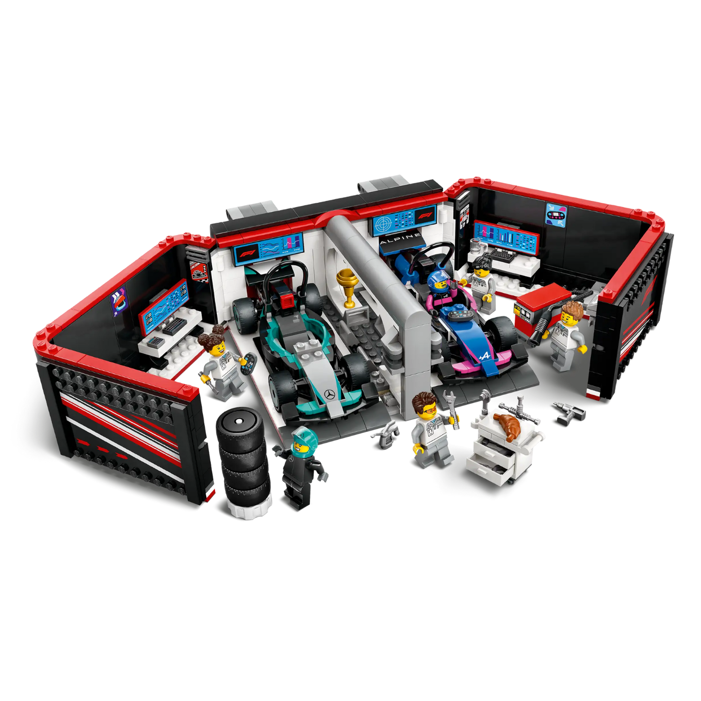 LEGO - Le Garage de F1 et les Voitures Mercedes-AMG et Alpine City 60444-&-costco-2560444-4