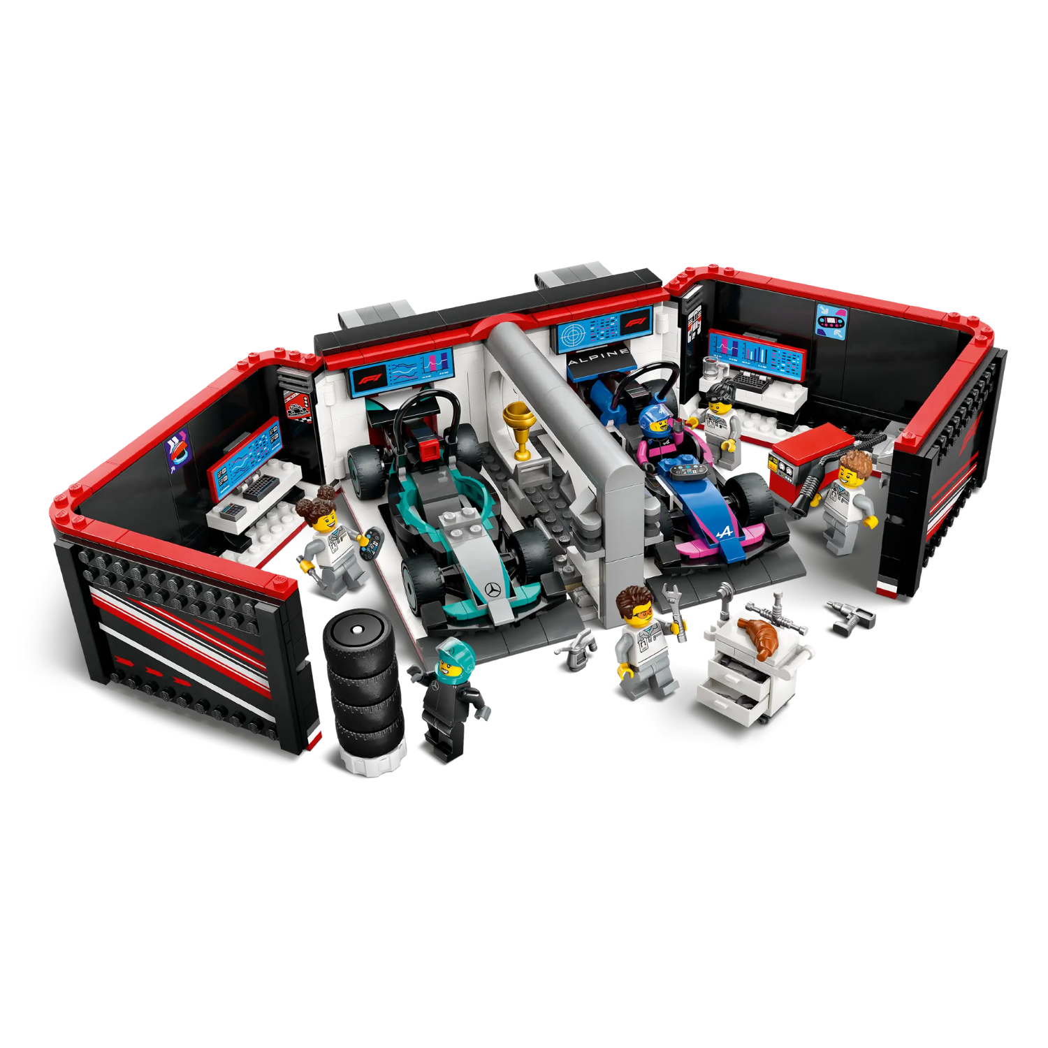 LEGO - Le Garage de F1 et les Voitures Mercedes-AMG et Alpine City 60444-&-costco-2560444-4
