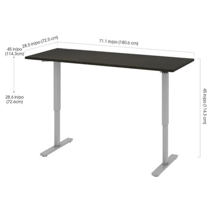 BESTAR - Bureau de 72 po à Hauteur Réglable Upstand-DESK-ADJUSTABLE-IN-COSTCO-1411619-GRIS-GREY-5