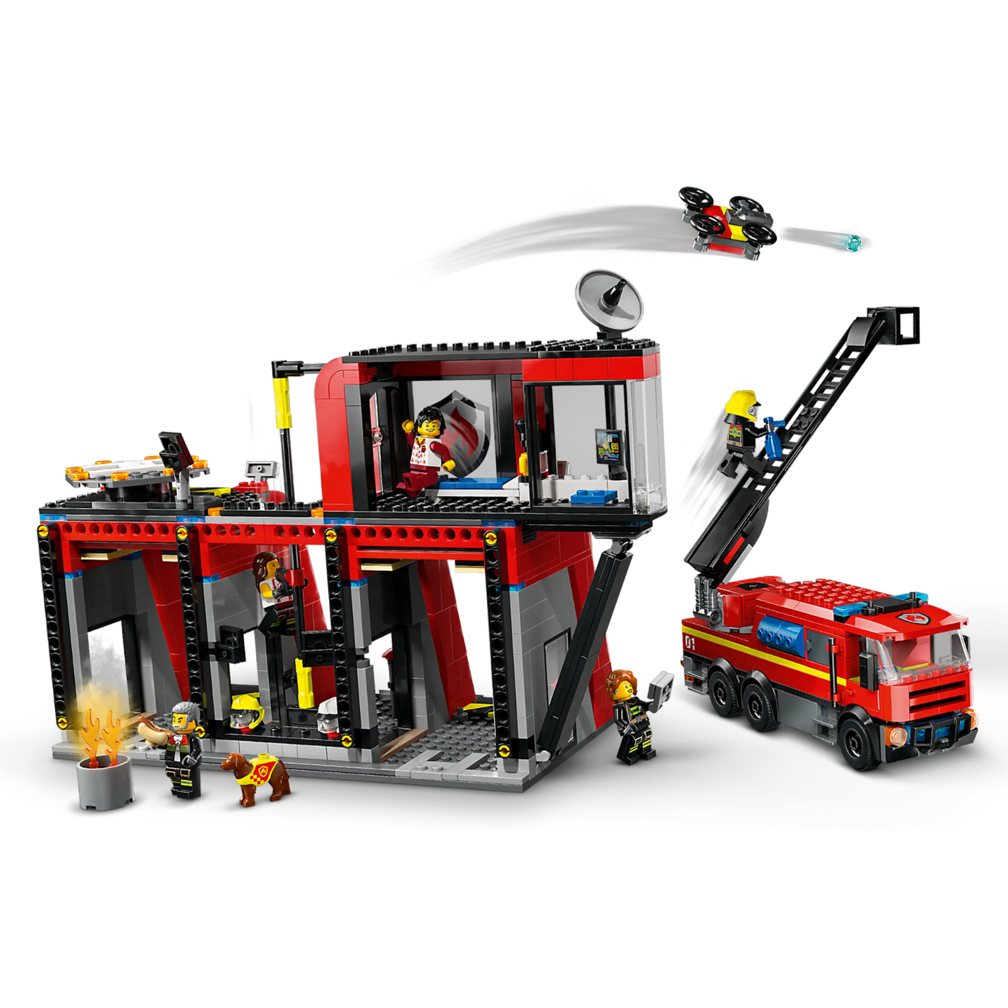 LEGO - La Caserne et le Camion de Pompiers CITY 60414-fire-station-truck-and-5