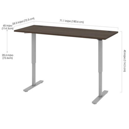 BESTAR - Bureau de 72 po à Hauteur Réglable Upstand-DESK-ADJUSTABLE-IN-COSTCO-1411619-GRIS-GREY-6