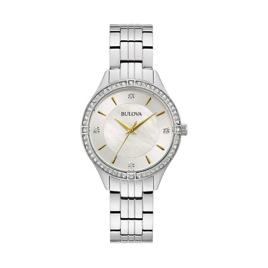 bulova-montre-femme-argent-or-blanc-gold-silver-white-watch-women