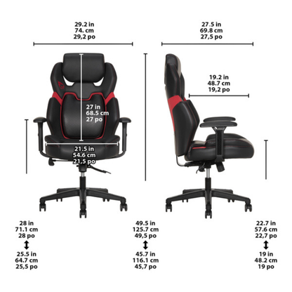 DPS - Chaise de Jeu *Boite Ouverte*-gaming-chair-costco-1861987-red-rouge-8