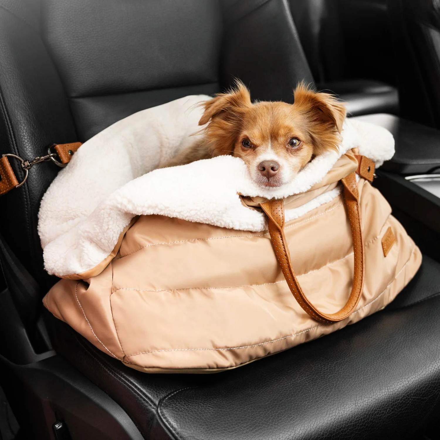 HOTEL DOGGY - Siège d'Auto et Transporteur de Luxe pour Chien-deluxe-car-seat-and-&-carrier-costco-1833892-beige-5