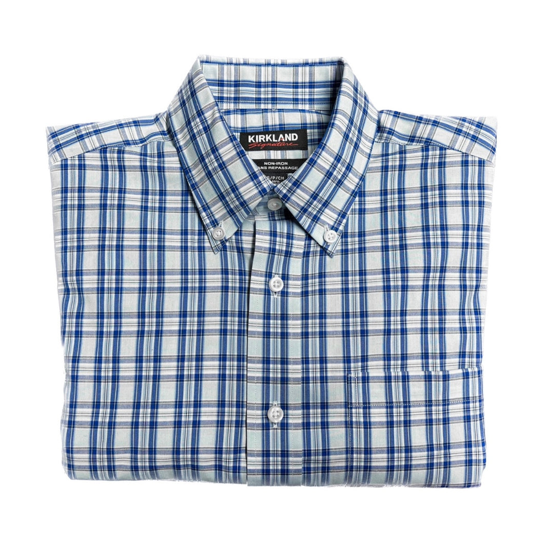 kirkland-signature-chemise-manches-courtes-homme-short-sleeve-shirt-men-button-up