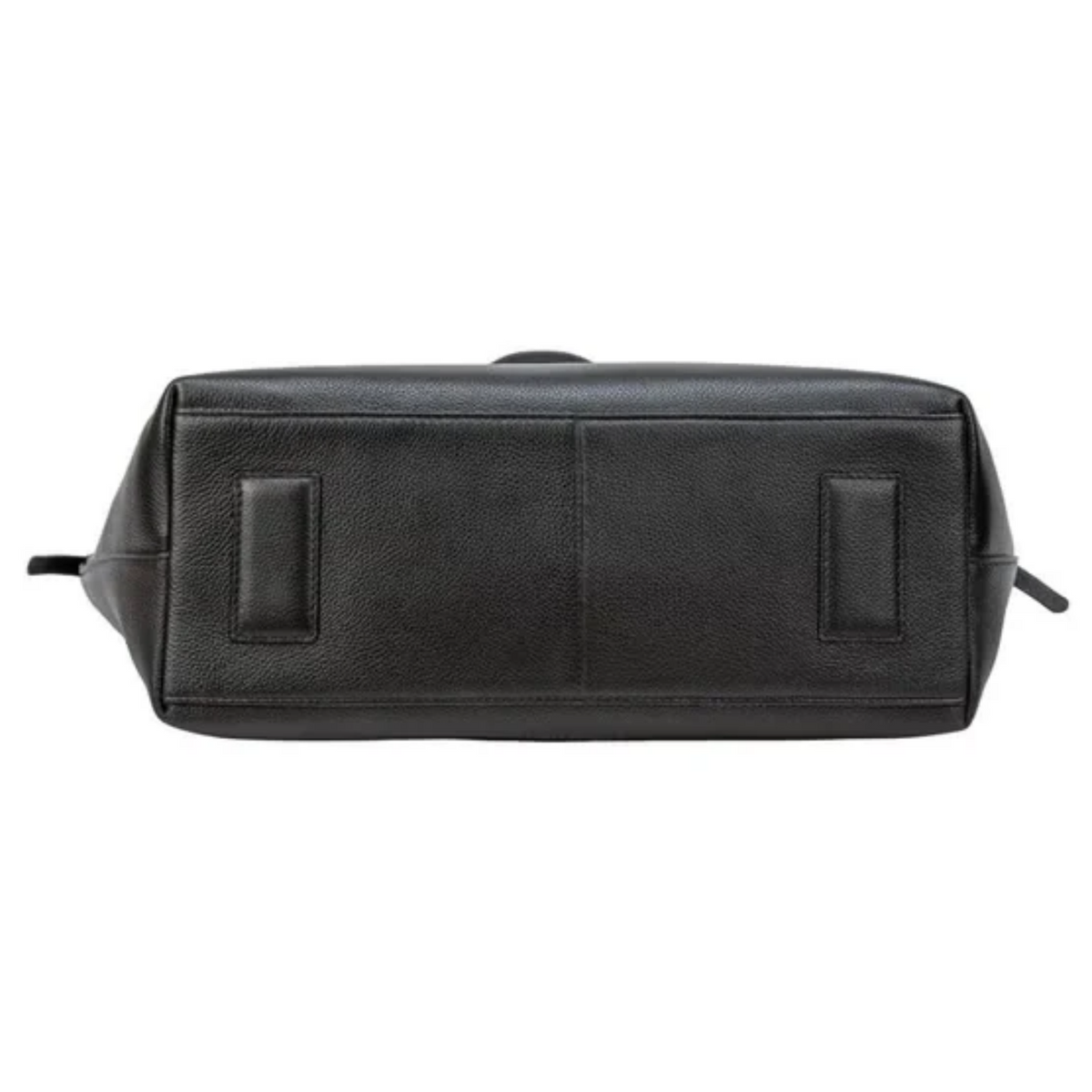 Buffalo – Fourre-tout noir en cuir véritable avec compartiment pour ordinateur portable | Buffalo – Black genuine leather tote bag with laptop compartment