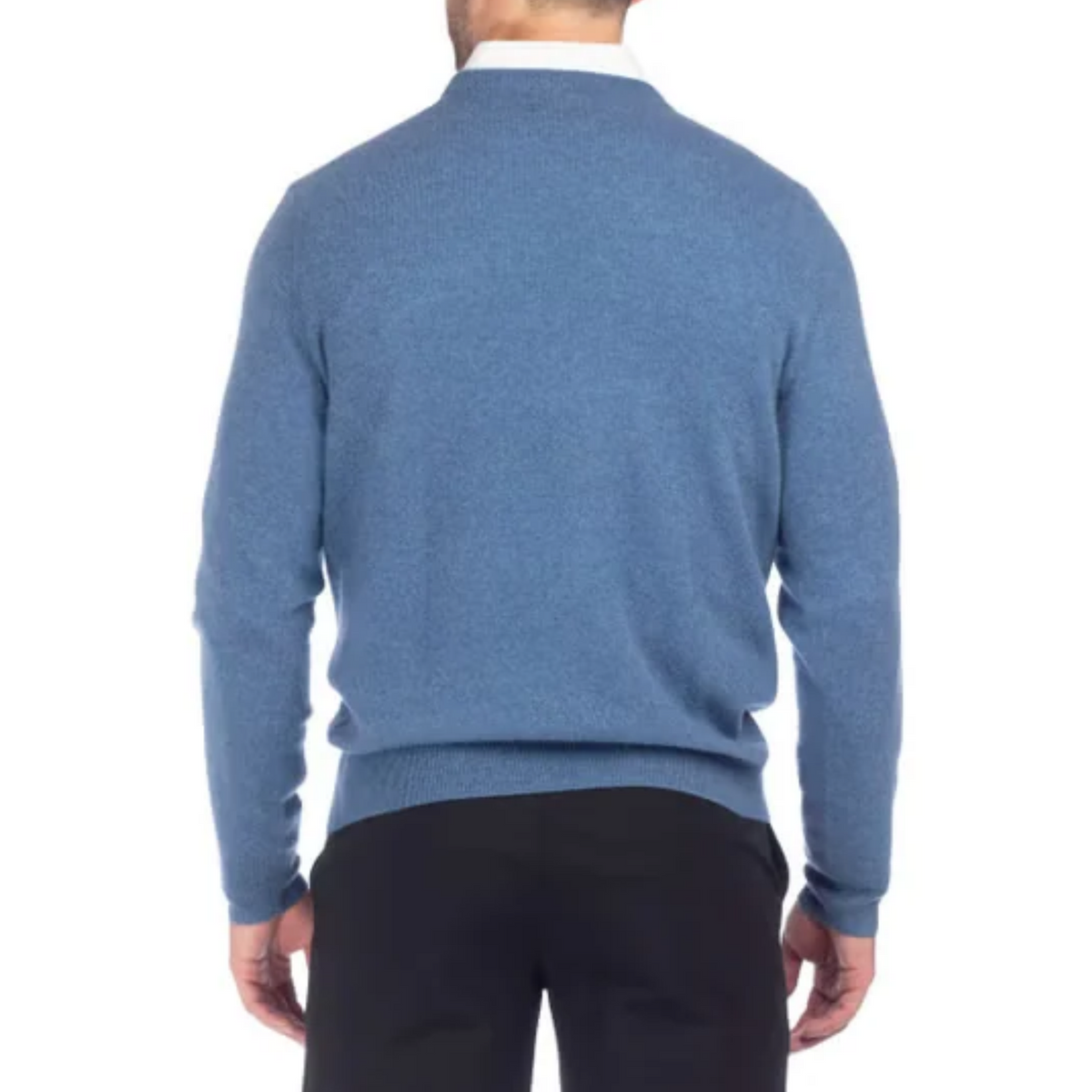 BENSON - Chandail en cachemire pour homme bleu | BENSON - Men's blue cashmere sweater