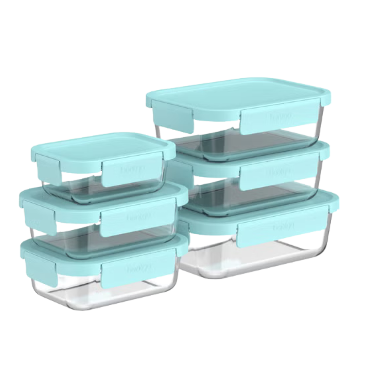 BENTGO - Ensemble de 6 Contenants en Verre | BENTGO – 6-Piece Leak-Proof Glass Food Storage Set 